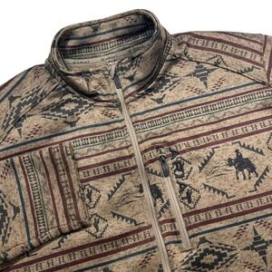Ariat Caldwell Full Zip Sweater Mens L Brown Southwestern Jacquard 10041525